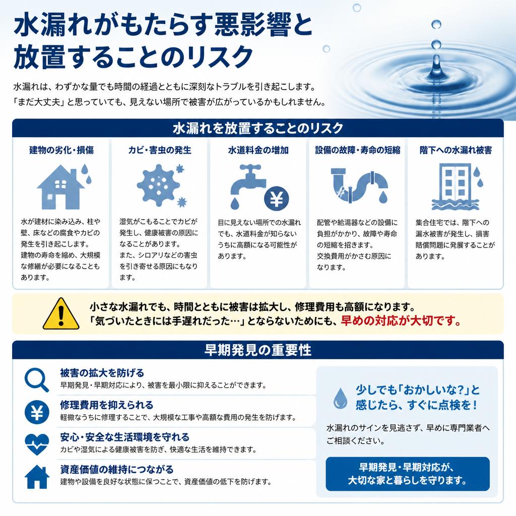 2. トイレの水漏れが引き起こす影響