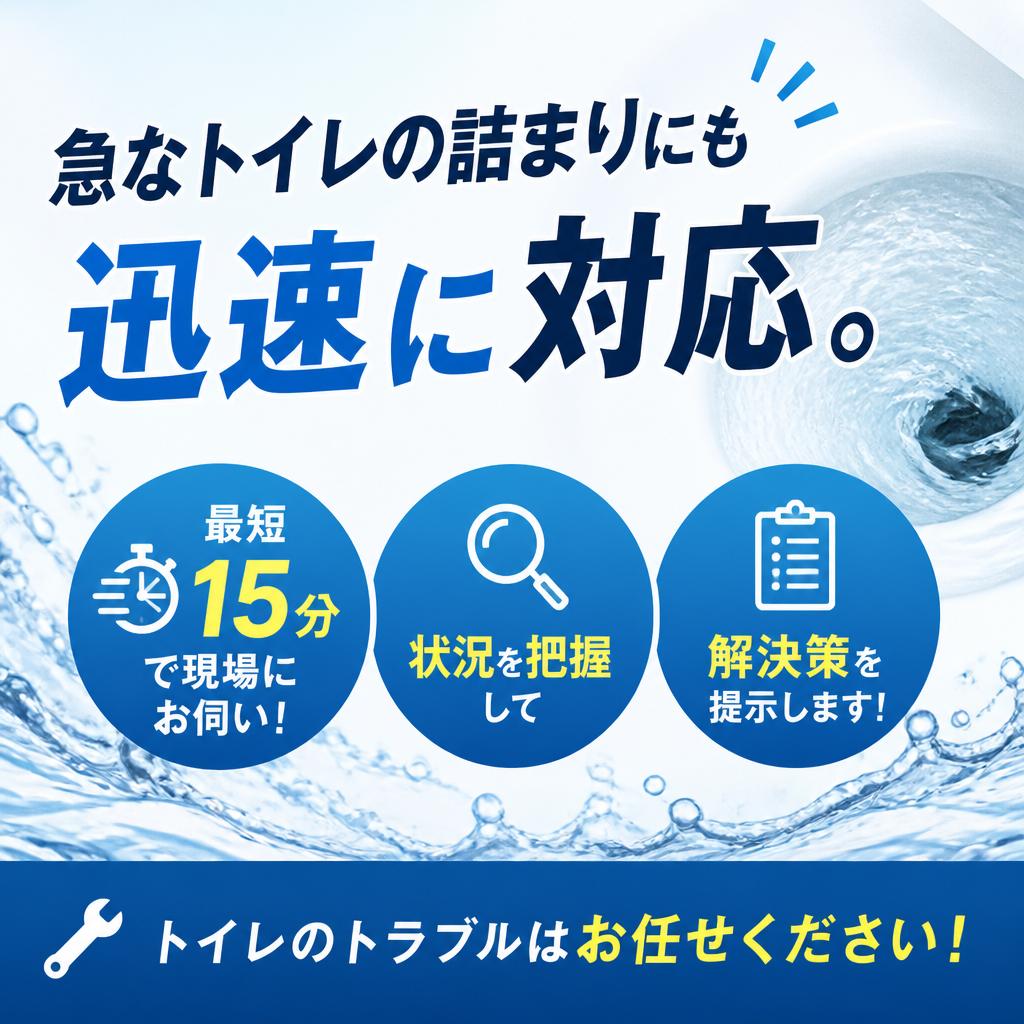 最短15分での緊急対応
