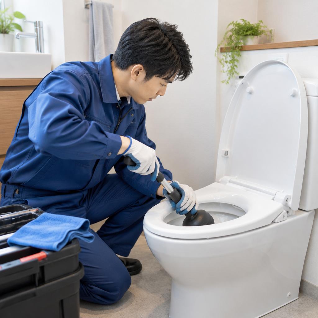 川口市のトイレ詰まり、最短即日で駆け付けます。原因を見極めて丁寧にご説明し、ご納得いただいてから修理。急なトラブルも、まずはご相談ください！