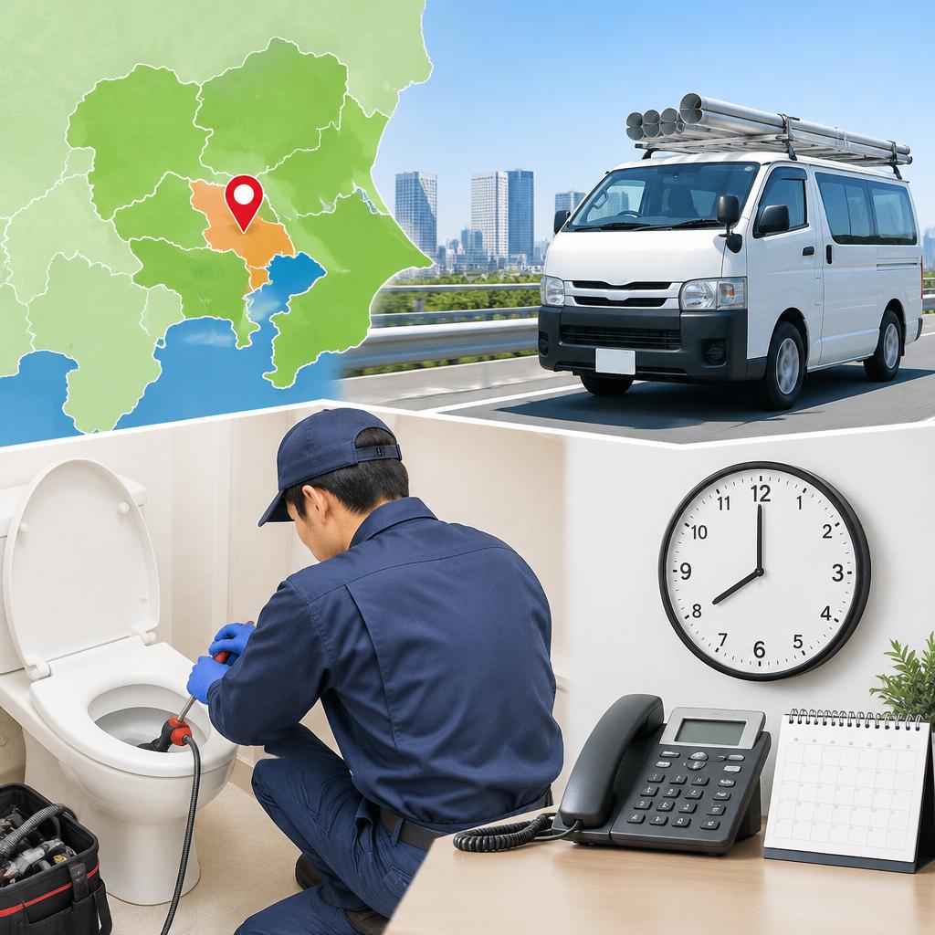 川口市周辺へ最短即日で訪問、緊急のトイレトラブルにも対応