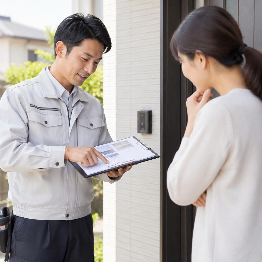 無料見積りで内容を確認。納得してから作業開始