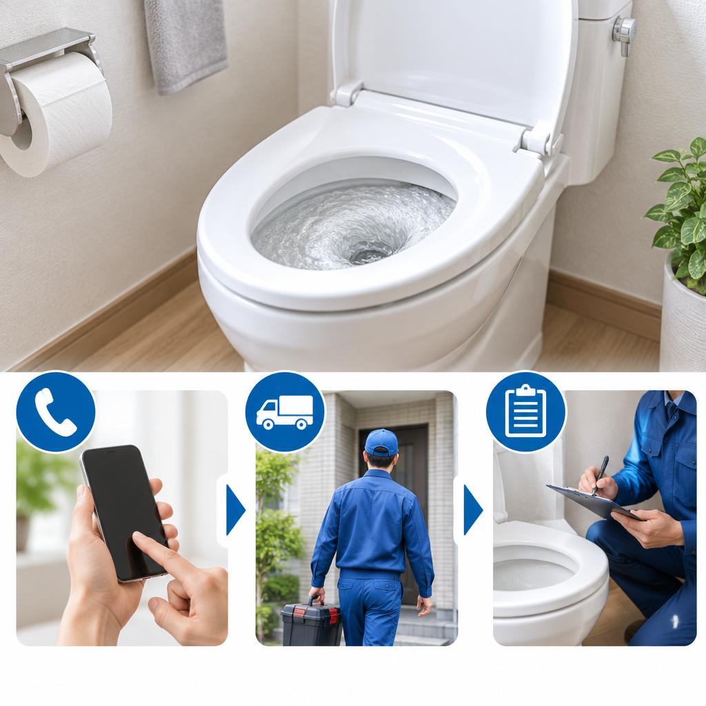 トイレ詰まりで困ったら、まずはお電話ください
