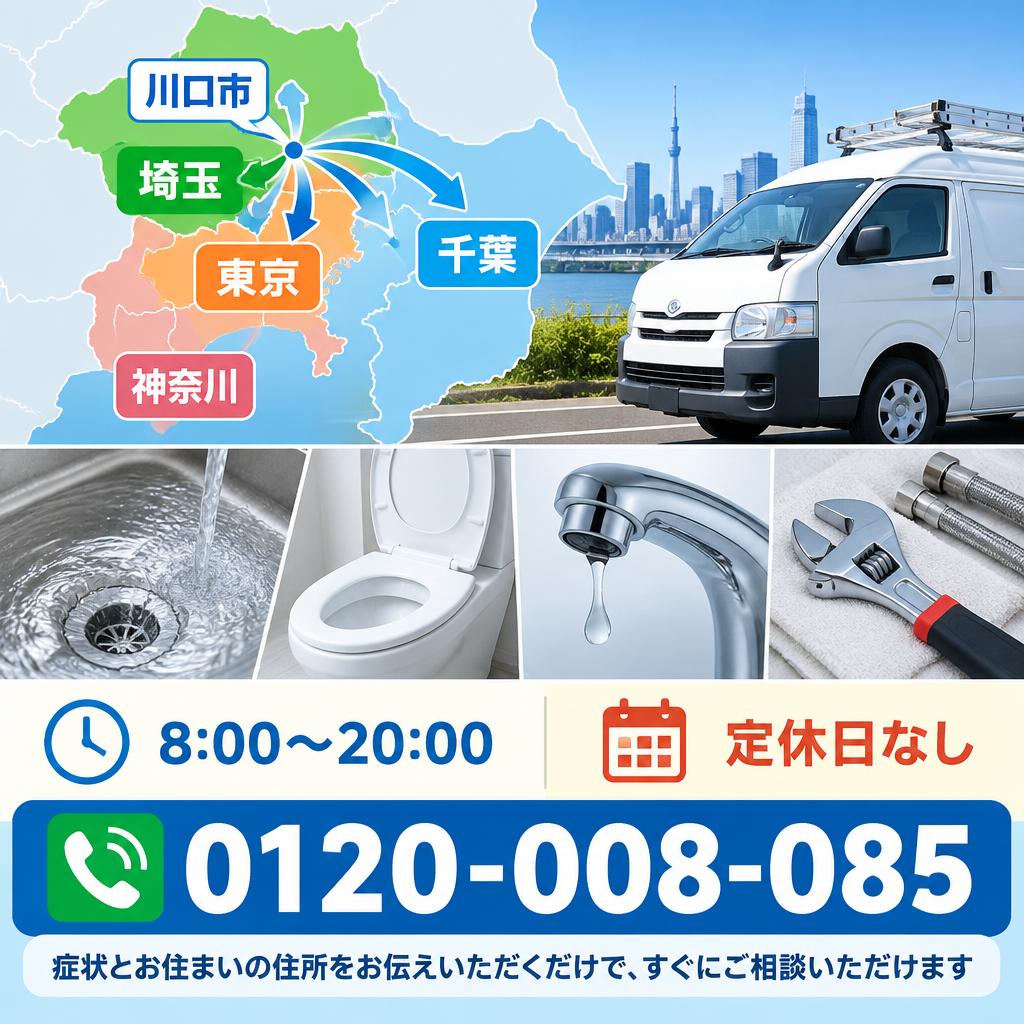 川口市のトイレ詰まりは今すぐ相談！まずはお電話ください