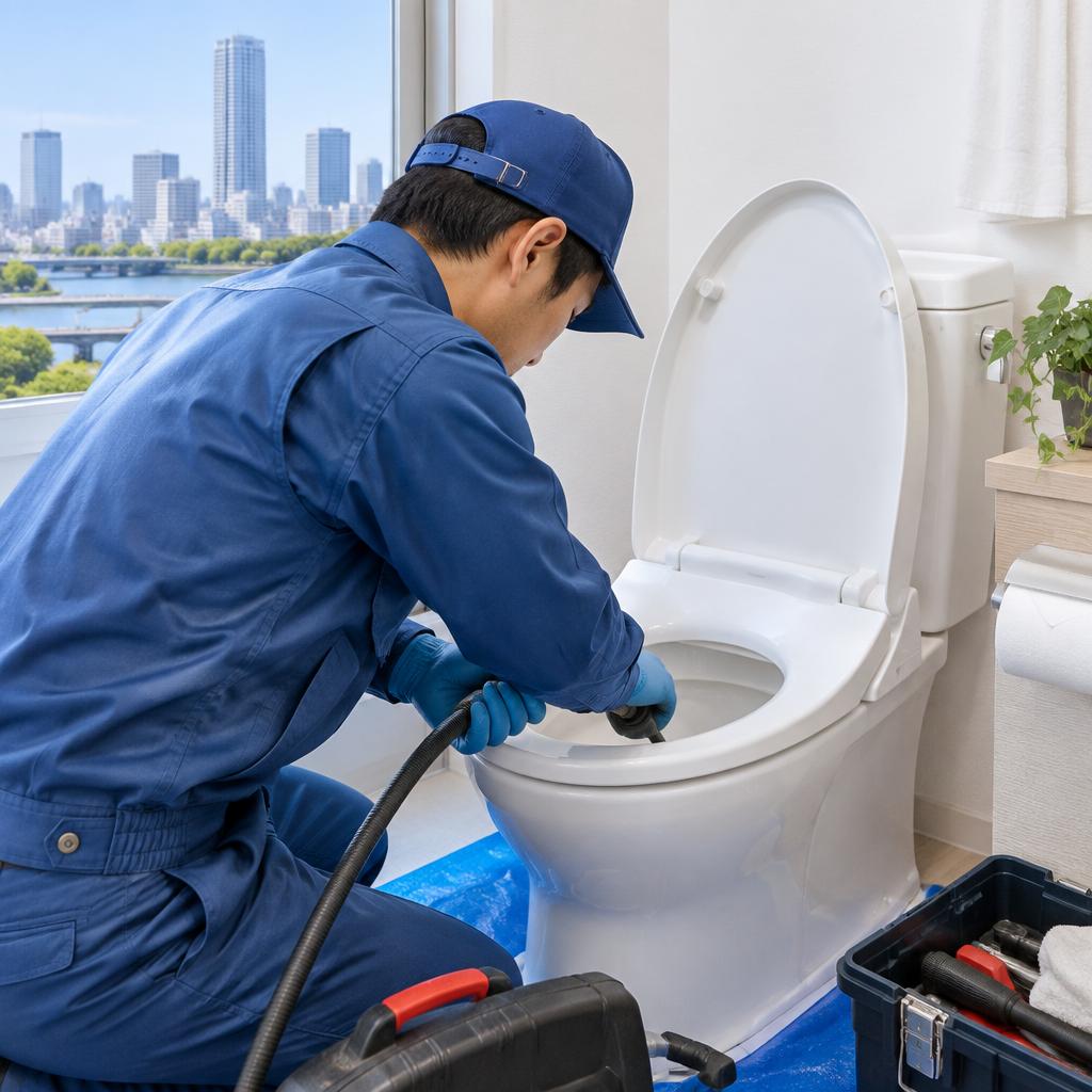 川口市のトイレ詰まり、突然の「困った」に最短即日で駆け付け！原因を見極め、納得のお見積りから修理まで丁寧に対応します。