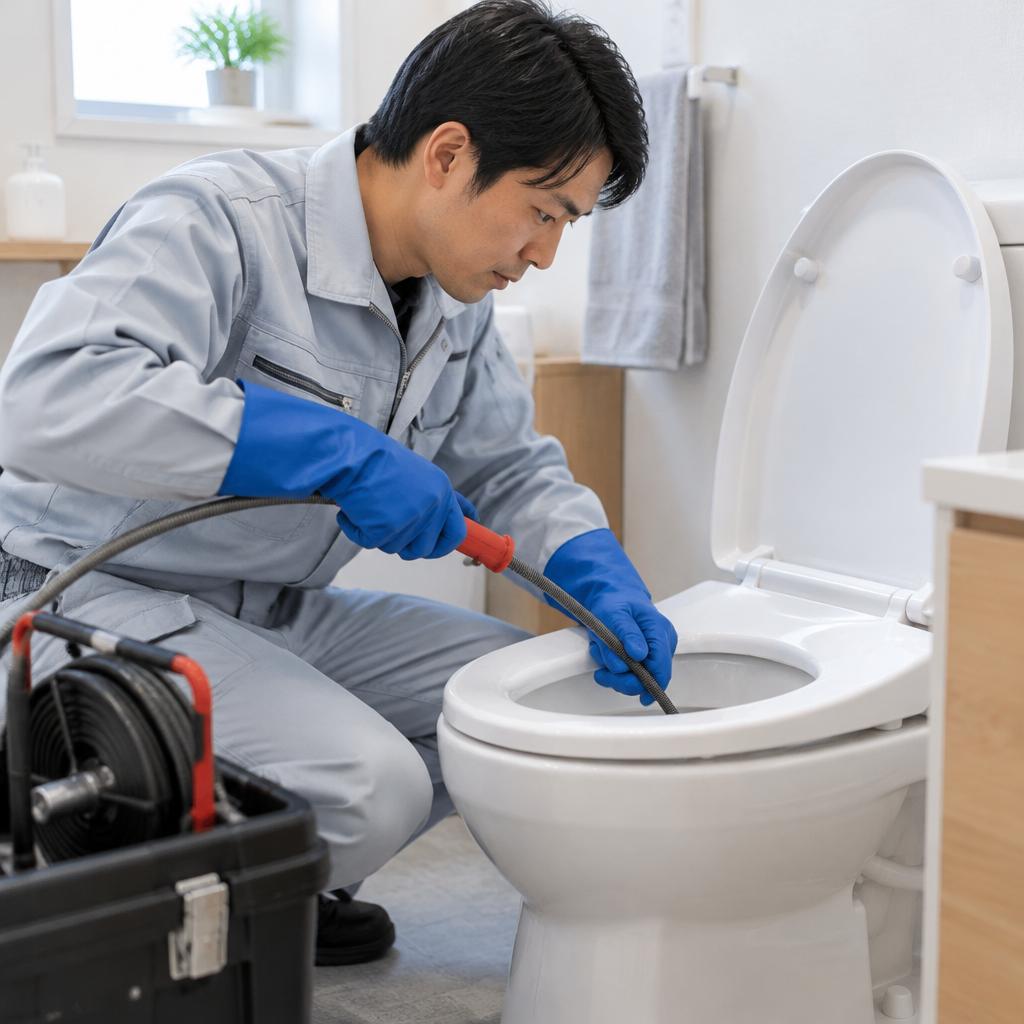 川口市のトイレ詰まり、最短即日で駆け付けます。原因を見極め、納得のお見積りで安心の水道修理